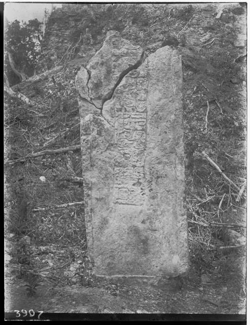 Stela in front of structure 34