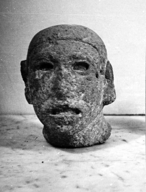 Carefully sculpted limestone head