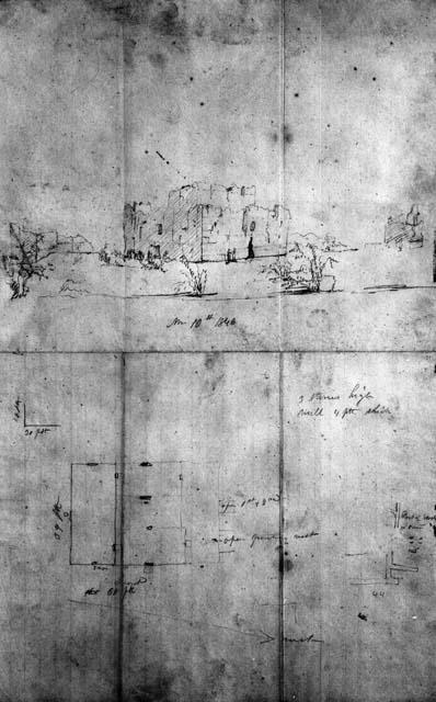 Sketch, "Ruin of Casa Grande, Nov. 10, 1846" by John Mix Stanley