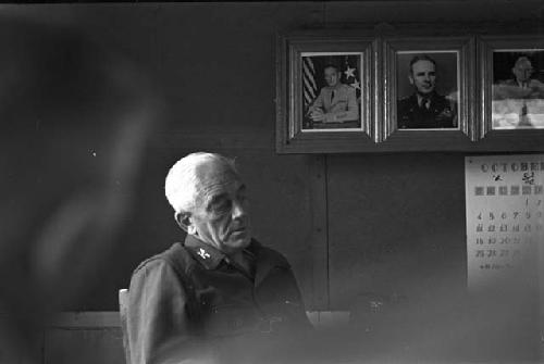 Portrait of man sitting in chair relaxed