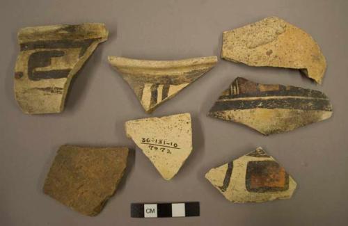 Selected potsherds