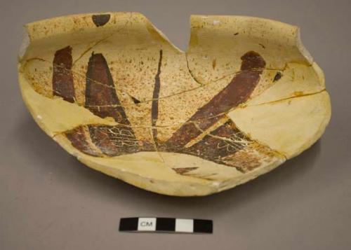 Part of Sikyatki polychrome pottery bowl