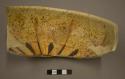 Polychrome pottery bowl fragment