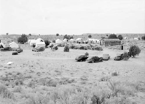 Some thirty government cars in camps, Cavalade of Agriculturists