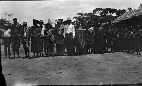 People gathered around the Chief