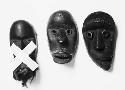 Three wooden masks