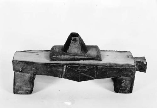 Divining block and cover, part of medicine man's equipment