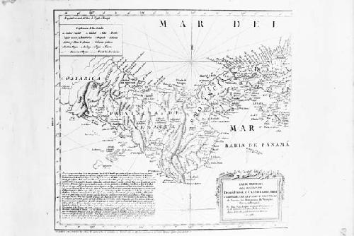 Map of Central Panama by Juan Lopez showing names of chiefs used as place