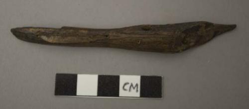 Ivory harpoon, incised & perforated