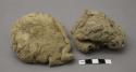 Small plastic bag of bird's nest; bag of wild cotton