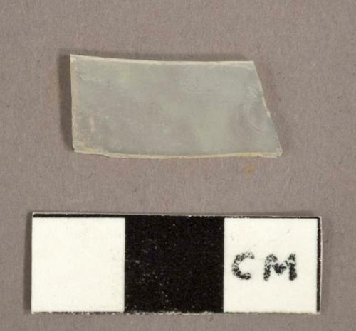 Frosted flat glass fragments