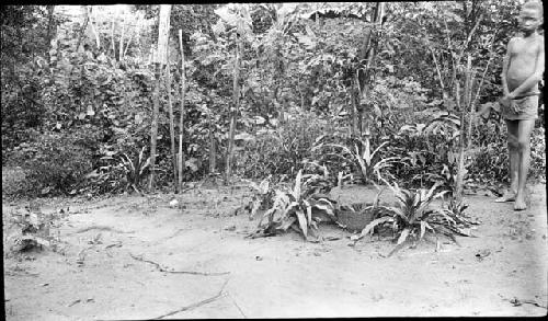 Boy standing near ceremonial circle