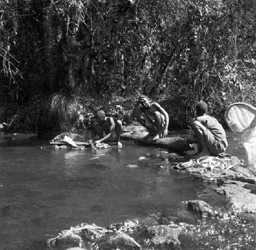 Masai women washing clothes