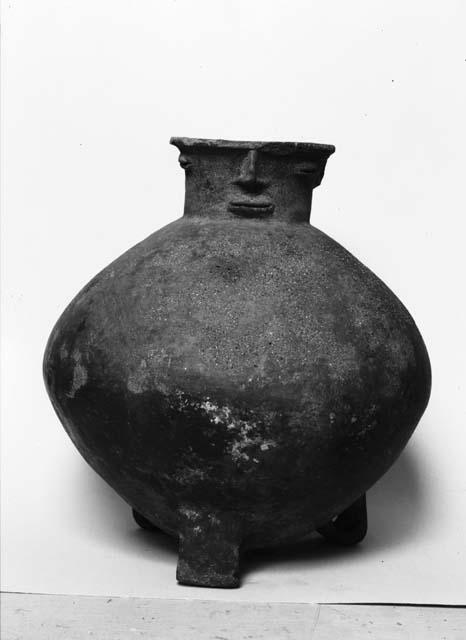 Large human effigy vessel of red ware