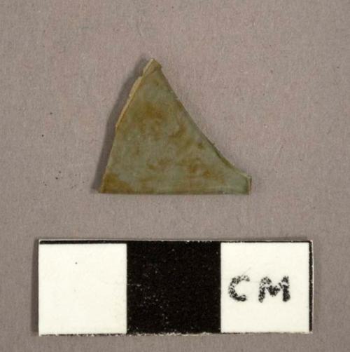 Flat window glass fragment