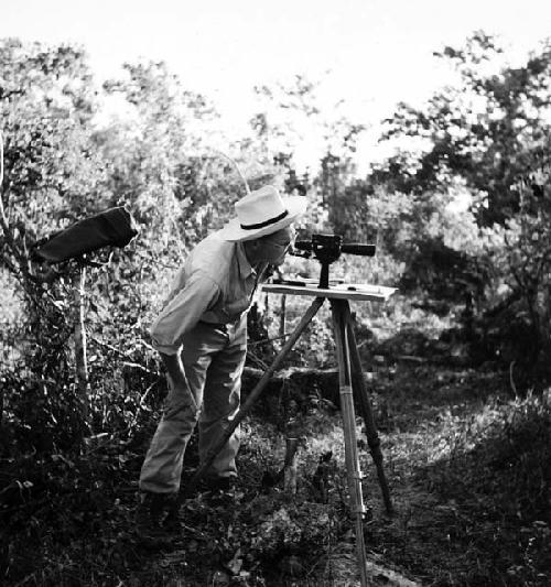 Morris Jones working with Alidade mapping Mayapan