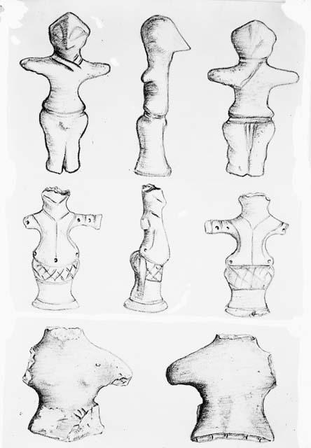 Human figurines of terra cotta