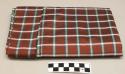 Fabric for man's longyi; maroon with checks
