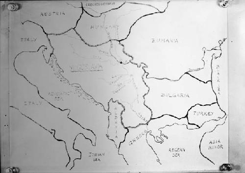 Map of Yugoslavia and surrounding countries