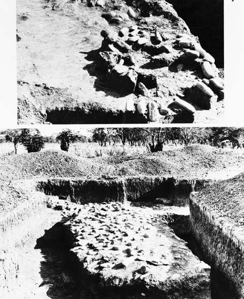 Stone pile in trench 3