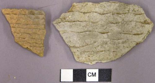 Corrugated potsherds