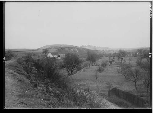 Southwest slope covered - old quarry