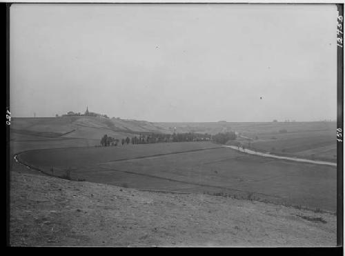 Dretovice: Old Lake Barrier from Hill