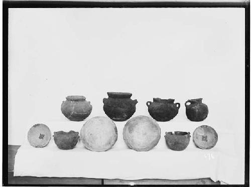 Pottery and vessels on display