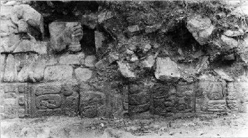 Temple 11; Reviewing stand; West Court; Left end