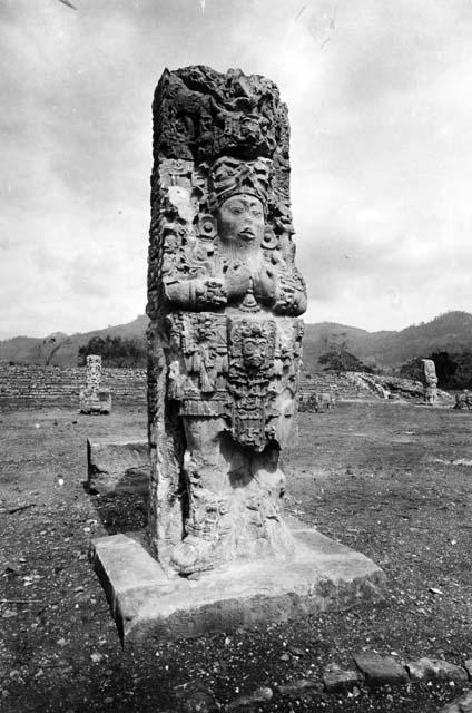 Front of Stela C after reparation