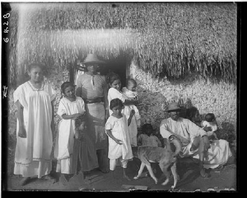 Group in front of Felesiano's hut