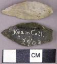 Stone projectile points