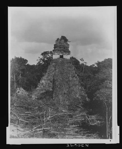 Temple on top of mound, "Tikal Temple 1"