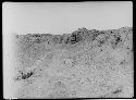 Remains of narrow passageway and decorated wall. Tschudi group