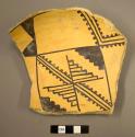 Awatovi black-on-yellow potsherd