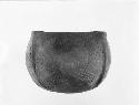 Cast of square-topped pottery vessel with incised spiral ornament