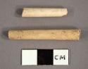 Ceramic, kaolin, pipe stem fragments 6/64 bore