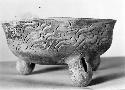 Plumbate bowl, incised, tripod legs