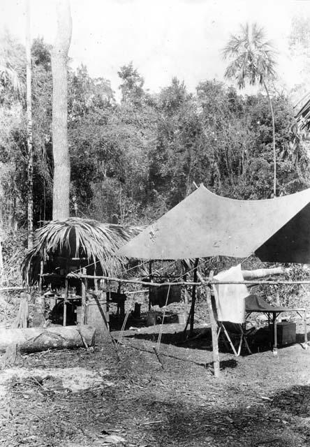 Dining room and kitchen - temporary quarters