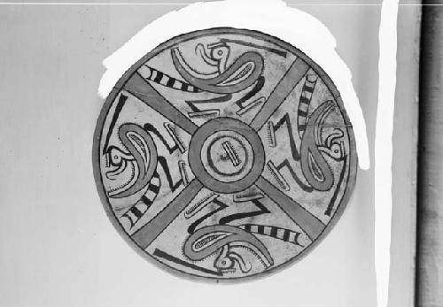 Polychrome plate with ring base, from grave 1, number 299, 339