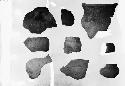 Potsherds, plain undecorated ware and fluted ware
