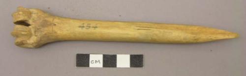 Bone awl, fragment - mountain sheep