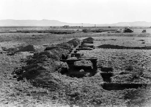 East rooms 1-10, north side of ruin pit in foreground