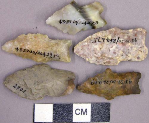 Stone projectile points