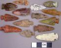 Stone projectile points