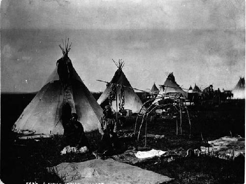 Sioux Indian village