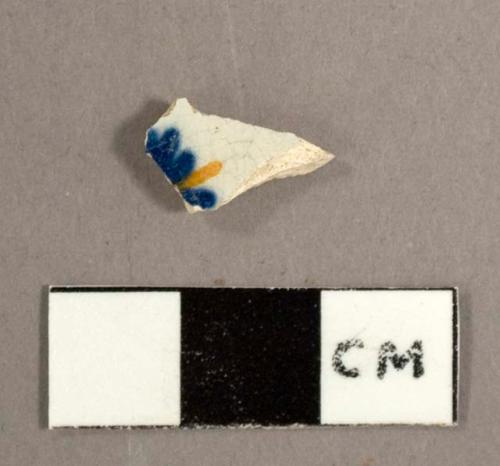 Ceramic sherd, handpainted design