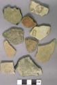 Ceramic unslipped plainware potsherd