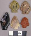 Stone projectile points