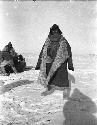Owen Lattimore in winter clothing near Kuch'en-tze